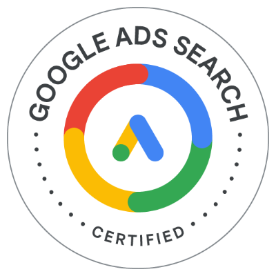 Selo de certificação Google Ads Search